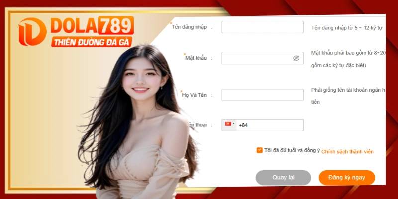 Thông tin cá nhân điền vào biểu mẫu đăng ký cần chuẩn xác, đầy đủ
