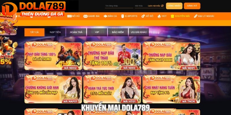 Tặng thưởng 1% tiền nạp mỗi ngày cho hội viên Dola789